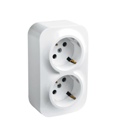 Розетка 2-м ОП Quteo 16А IP20 250В 2х2P+E с заземл. защ. шторки бел. IEK 782237 Розетка 2-м ОП Quteo 16А IP20 250В 2х2P+E с заземл. защ. шторки бел. IEK 782237