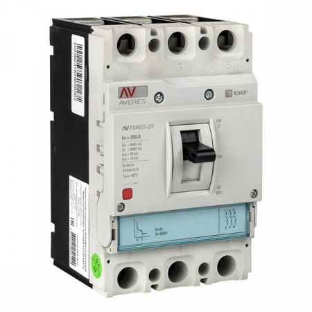 Выключатель автоматический 3п 250А 35кА AV POWER-2/3 TR AVERES EKF mccb-23-250-TR-av Выключатель автоматический 3п 250А 35кА AV POWER-2/3 TR AVERES EKF mccb-23-250-TR-av