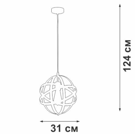 Люстра 1xE27 макс. 40Вт Vitaluce V3798-1/1S Люстра 1xE27 макс. 40Вт Vitaluce V3798-1/1S