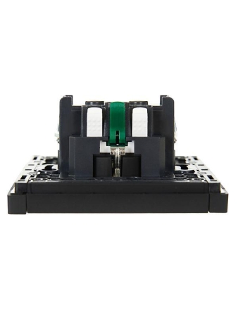 Розетка СП FORTE&PIANO FP114 16А с заземл. без защ. шторок безвинт. крепл. черн. IEK FP-R11-16-1-K02