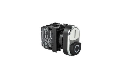 Кнопка сдвоенная выступающая (1НО+1НЗ) черн./бел. EMAS B102K21HB